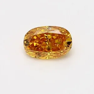 0.44 Carat Pear Fancy Vivid Orange Yellow VVS2 Natural Diamond