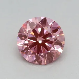 0.45 Carat Round Fancy Vivid Pink VS2 Lab Diamond