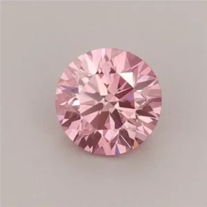 0.49 Carat Round Fancy Vivid Pink VS1 Lab Diamond