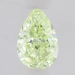 0.51 Carat Pear Fancy Green SI1 Natural Diamond