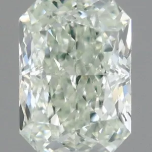 0.52 Carat Radiant Light Green VS2 Natural Diamond