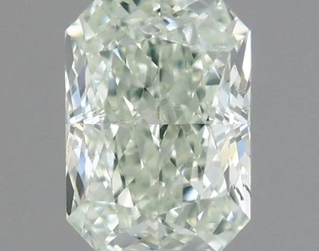 0.52 Carat Radiant Light Green VS2 Natural Diamond 1 0.52 Carat Radiant Light Green VS2 Natural Diamond
