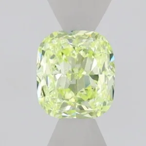 0.53 Carat Cushion Brilliant Fancy Green SI1 Natural Diamond