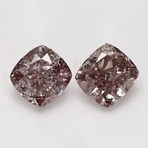 0.54 Carat Cushion Brilliant Fancy Pink Brown VS2 Natural Diamond