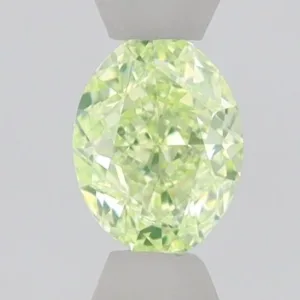 0.6 Carat Oval Fancy Green VS2 Natural Diamond