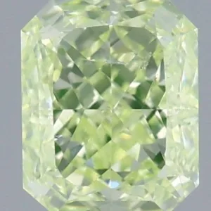 0.6 Carat Radiant Fancy Green SI2 Natural Diamond