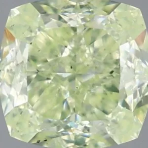0.7 Carat Cushion Brilliant Fancy Light Green SI1 Natural Diamond