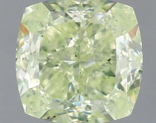 0.7 Carat Cushion Brilliant Fancy Light Green SI1 Natural Diamond 1 0.7 Carat Cushion Brilliant Fancy Light Green SI1 Natural Diamond