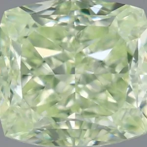 0.71 Carat Cushion Brilliant Fancy Light Green VVS2 Natural Diamond