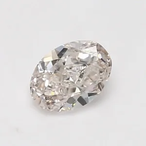 0.71 Carat Oval Very Light Brown SI2 Natural Diamond