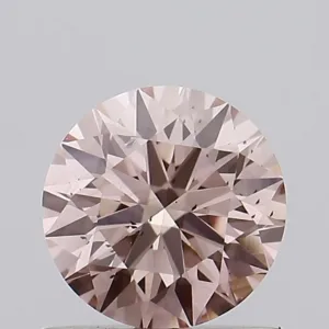 0.72 Carat Round Fancy Intense Pink SI1 Lab Diamond