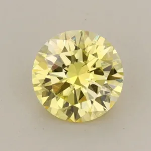 0.74 Carat Round Fancy Intense Yellow VS2 Lab Diamond