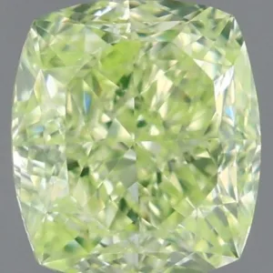 0.75 Carat Cushion Brilliant Fancy Green VS1 Natural Diamond