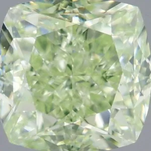 0.75 Carat Cushion Brilliant Fancy Intense Green VS2 Natural Diamond