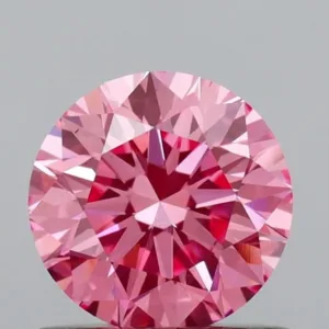0.75 Carat Round Fancy Vivid Pink VS1 Lab Diamond