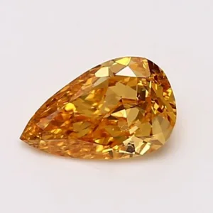 0.76 Carat Pear Orange SI1 Natural Diamond