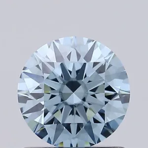0.93 Carat Round Fancy Vivid Blue VS2 Lab Diamond