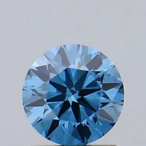 0.95 Carat Round Fancy Vivid Blue SI1 Lab Diamond