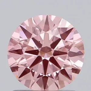 0.97 Carat Round Fancy Vivid Pink VS2 Lab Diamond