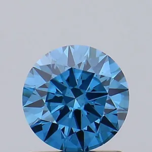 0.98 Carat Round Fancy Vivid Blue SI1 Lab Diamond