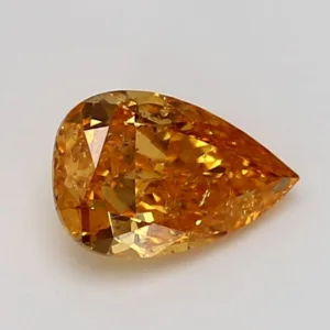 0.99 Carat Pear Orange I1 Natural Diamond