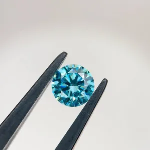 0.99 Carat Round Fancy Vivid Blue VVS2 Lab Diamond