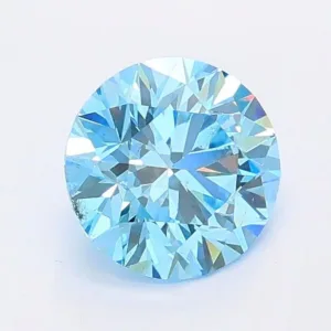 1 Carat Round Fancy Vivid Blue SI1 Lab Diamond