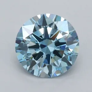 1 Carat Round Fancy Vivid Blue VS1 Lab Diamond