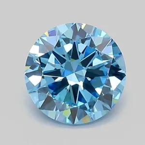 1 Carat Round Fancy Vivid Blue VS1 Lab Diamond