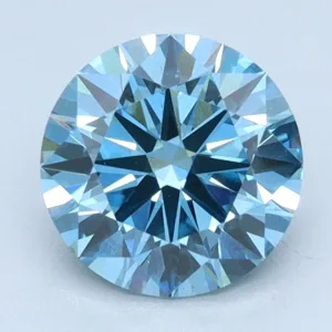1 Carat Round Fancy Vivid Blue VS1 Lab Diamond