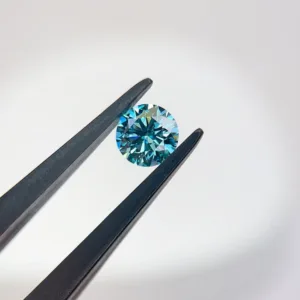 1 Carat Round Fancy Vivid Blue VVS1 Lab Diamond