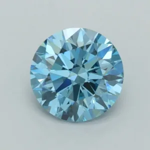 1 Carat Round Fancy Vivid Blue VVS2 Lab Diamond