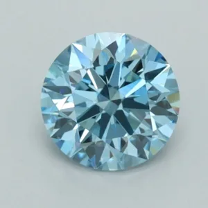 1 Carat Round Fancy Vivid Blue VVS2 Lab Diamond