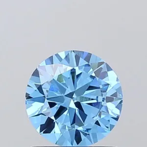1 Carat Round Fancy Vivid Blue VVS2 Lab Diamond