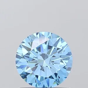 1 Carat Round Fancy Vivid Blue VVS2 Lab Diamond