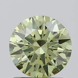 1 Carat Round Fancy Vivid Green VS2 Lab Diamond