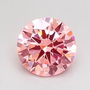 1 Carat Round Fancy Vivid Pink VS1 Lab Diamond