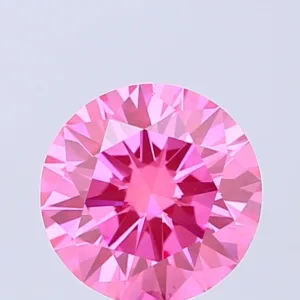 1 Carat Round Fancy Vivid Pink VS1 Lab Diamond