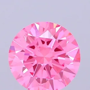 1 Carat Round Fancy Vivid Pink VVS2 Lab Diamond