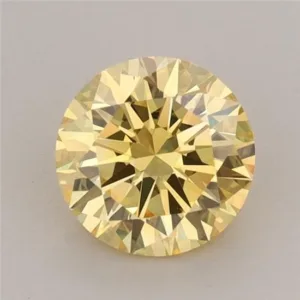 1 Carat Round Fancy Vivid Yellow VS1 Lab Diamond