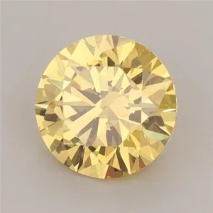 1 Carat Round Fancy Vivid Yellow VVS2 Lab Diamond