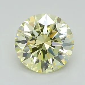 1 Carat Round Fancy Yellow SI2 Lab Diamond