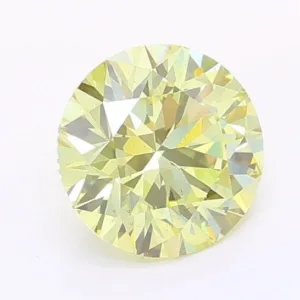 1 Carat Round Fancy Yellow VS2 Lab Diamond