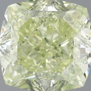 1.01 Carat Cushion Brilliant Fancy Light Green SI1 Natural Diamond