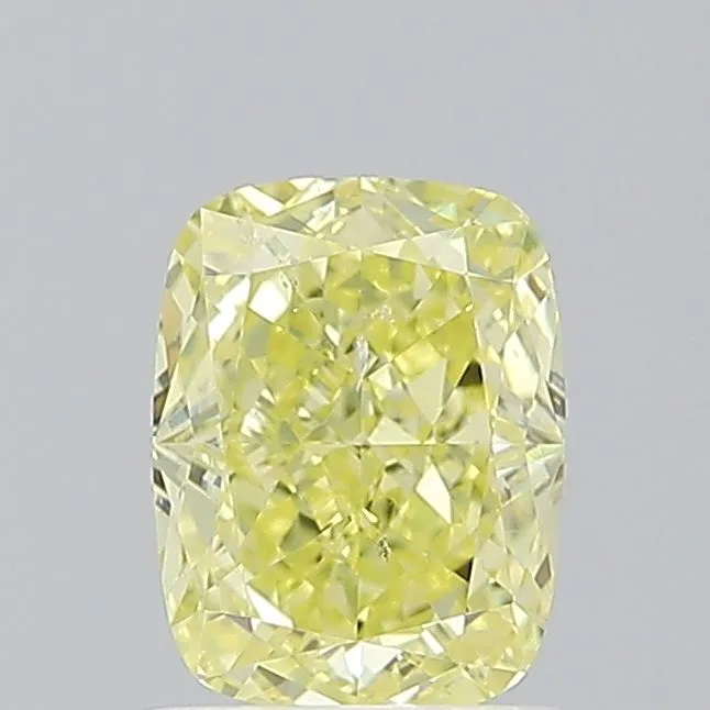 1.01 Carat Cushion Modified Fancy Intense Yellow SI2 Natural Diamond 1 1.01 Carat Cushion Modified Fancy Intense Yellow SI2 Natural Diamond