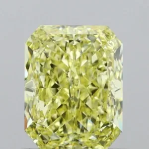 1.01 Carat Radiant Fancy Yellow SI1 Natural Diamond