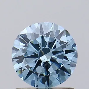 1.01 Carat Round Fancy Vivid Blue SI1 Lab Diamond