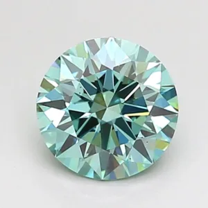 1.01 Carat Round Fancy Vivid Green VS1 Lab Diamond