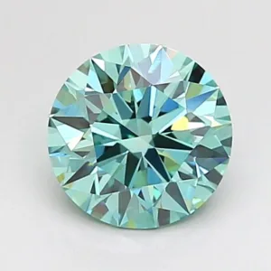 1.01 Carat Round Fancy Vivid Green VVS2 Lab Diamond