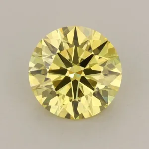 1.02 Carat Round Fancy Intense Yellow VVS2 Lab Diamond
